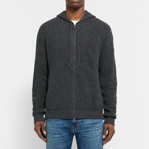 Polo Ralph Lauren NWOT Men’s Waffle Knit Merino Wool Zip Up Hoodie Grey